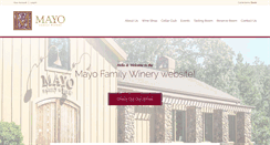 Desktop Screenshot of mayofamilywinery.com
