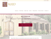 Tablet Screenshot of mayofamilywinery.com